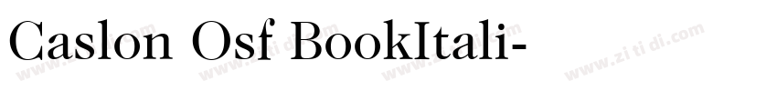 Caslon Osf BookItali字体转换